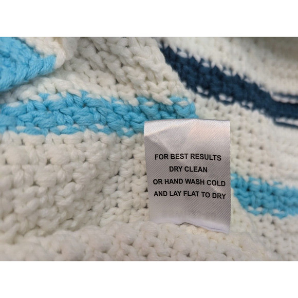 Stitches + Stripes sz S Sweater blue & white stripes long sleeves 1682 - Picture 6 of 6